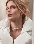 18KT WEISS WELLENOHRRING - MANG - LUXURY - Maman et Sophie