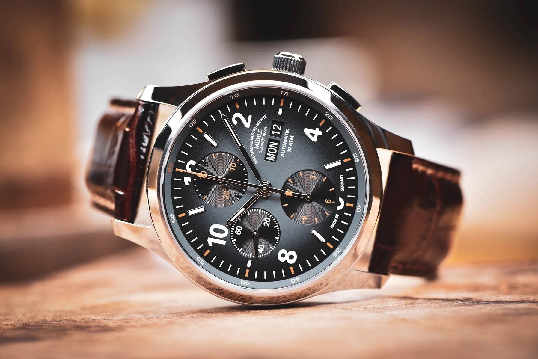 Mühle Glashütte Lunova Chronograph M1 - 43 - 06 - LB - I - MANG - LUXURY - M1 - 43 - 06 - LB - I