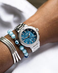 Oris Aquis Date Damen MOP Blue 01 733 7770 4155 - 07 8 18 05P - MANG - LUXURY - 73377704155